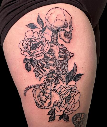 Tattoos - Brennan Walker Chained Skeleton - 144890